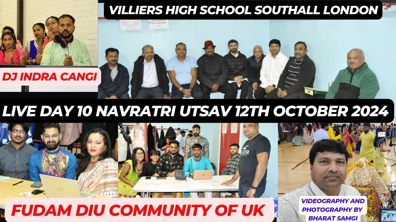 Live Day 10 Navratri Utsav 12th Oct 2024 Southall London #fudamdiucommunityofuk