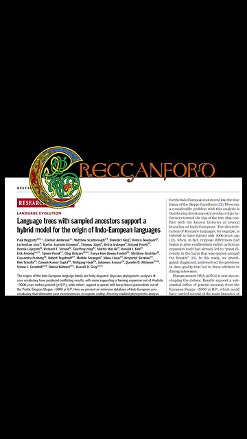 NEW ORIGINS of the Aryan Proto Indo European Language Goes Back 8,120 Years