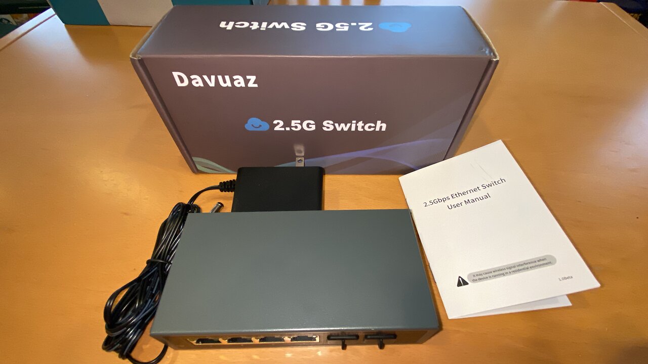 UnBoXing 2.5G Unmanaged Ethernet Network Switch 4 2.5G Base-T Ports 2 x 10G SFP Uplink Port 100 1000