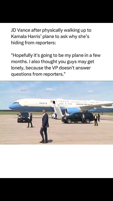 JD VANCE WALKED UP TO REPORTERS WHILE KAMALA HARRIS IS EXITED HER PLANE EPIC MOMENT MUST WATCH