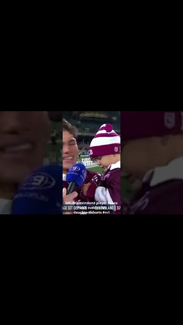 NRL@Queensland player Reece Walsh cuddles his daughter #shorts #nrl