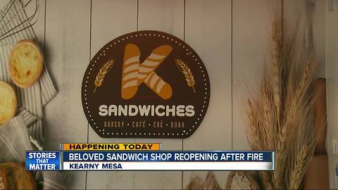 Kearny Mesa sandwich shop reopens after burning down