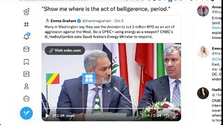 🟨 記者問產油國組織；「你們是否把能源作為武器？」答案是... 🟨