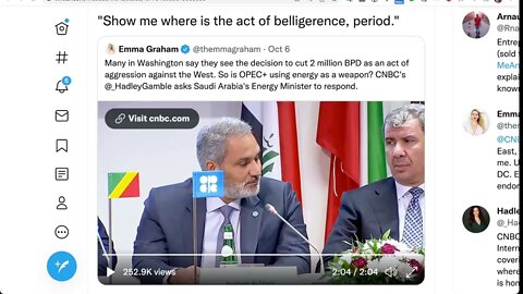 🟨 記者問產油國組織；「你們是否把能源作為武器？」答案是... 🟨