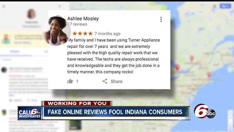 Fake business reviews fool Indiana consumers