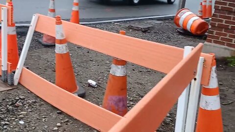 why did they put all the stuff in the middle of Allstate Road