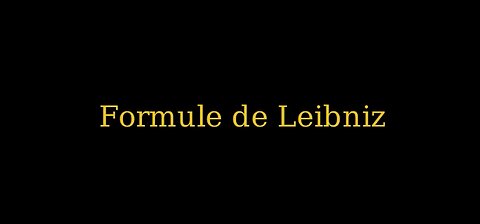 Formule de Leibniz