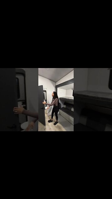 What do you think about this Insane bunkroom on this Forest River Salem Hemisphere 356QB?#rv #shorts