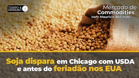 Soja dispara em Chicago com USDA e antes do feriadão nos EUA