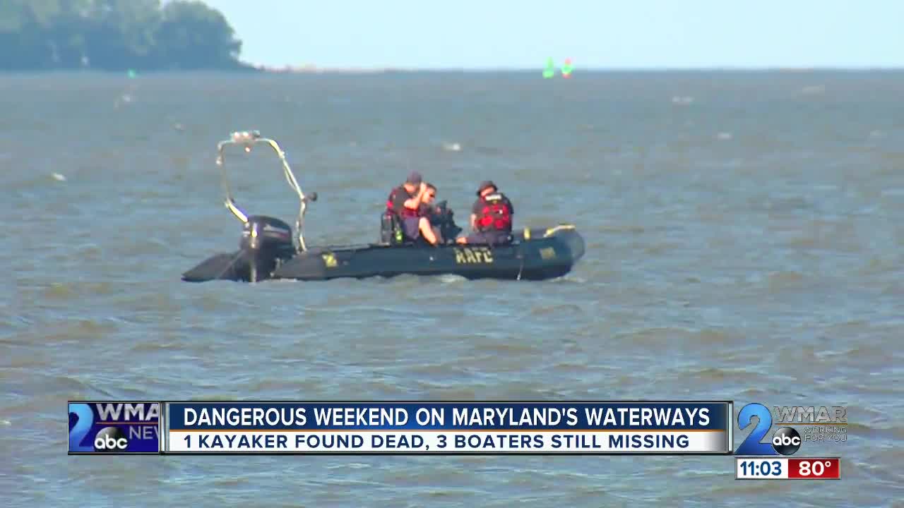 Dangerous weekend on the water: 1 found dead, 3 still missing