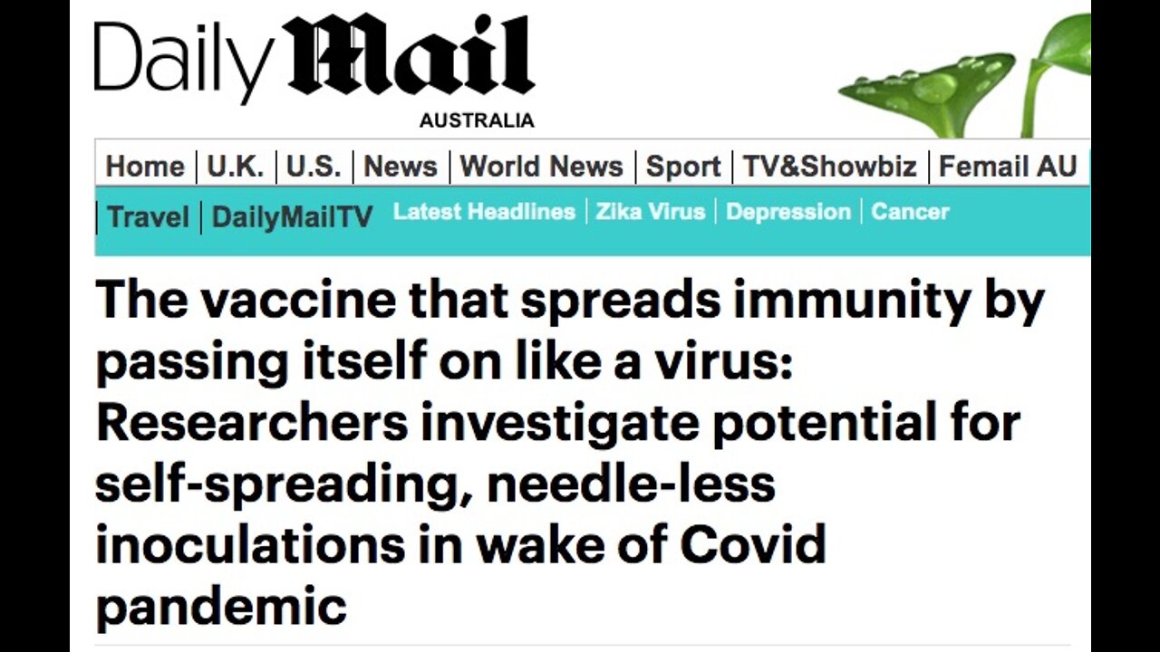 Now They Want Self Spreading Vaccines