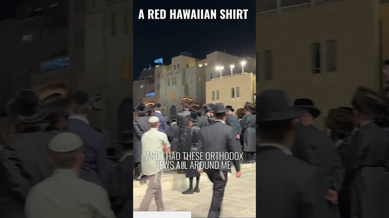 A Red Hawaiian Shirt at the Western Wall #shorts