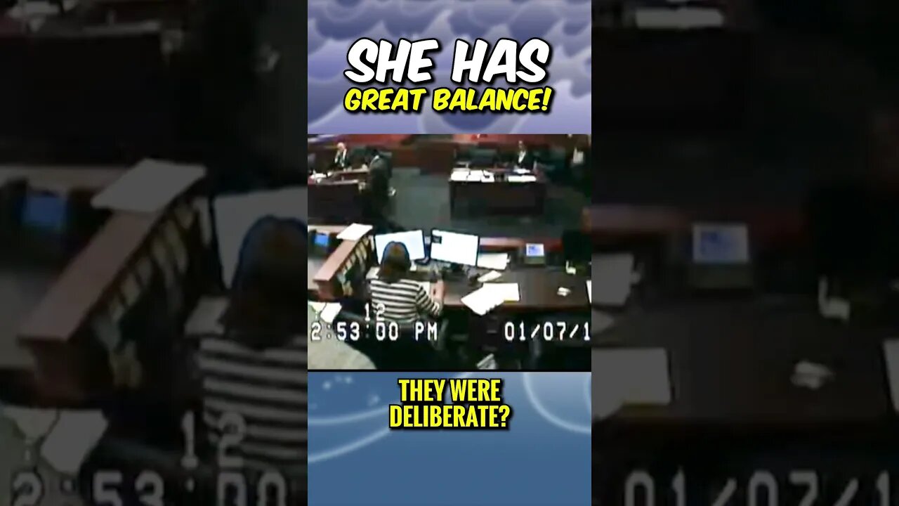 Dis she use HER ARMS for BALANCE?