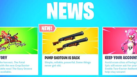 The PUMP SHOTGUN BACK in Fortnite..