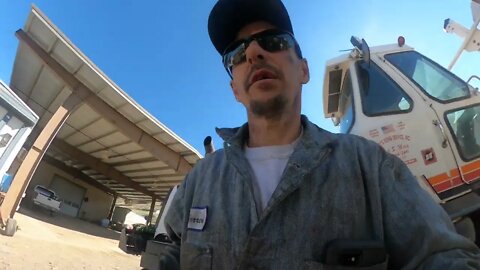 Replumbing the hydrostatic hydraulics on the spray rig.