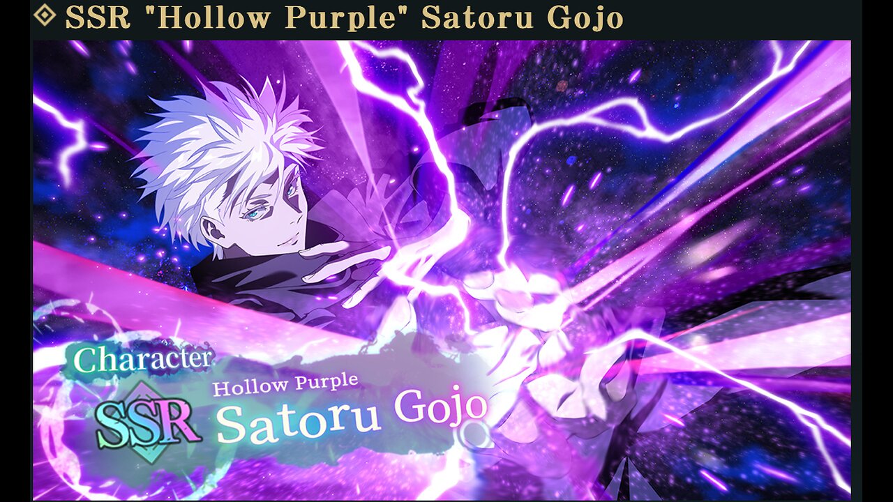 Jujutsu Kaisen Phantom Parade : HOLLOW PURPLE SATORU GOJO SUMMONS