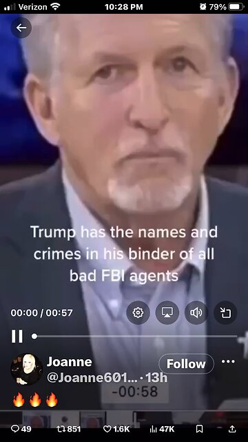 Trump has the binder with the names of the FBI agents that went against him