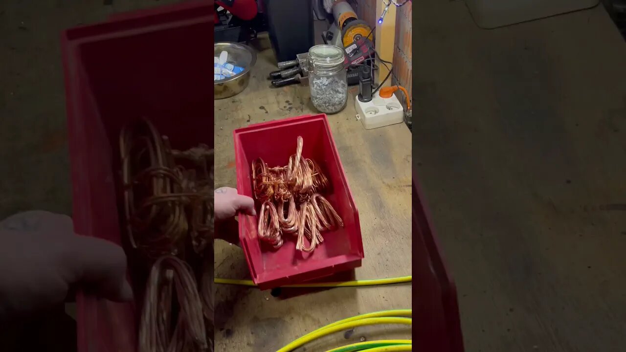 Stripping some copper to melt in 2023😁 #copper #melting #metalcasting #scrapping