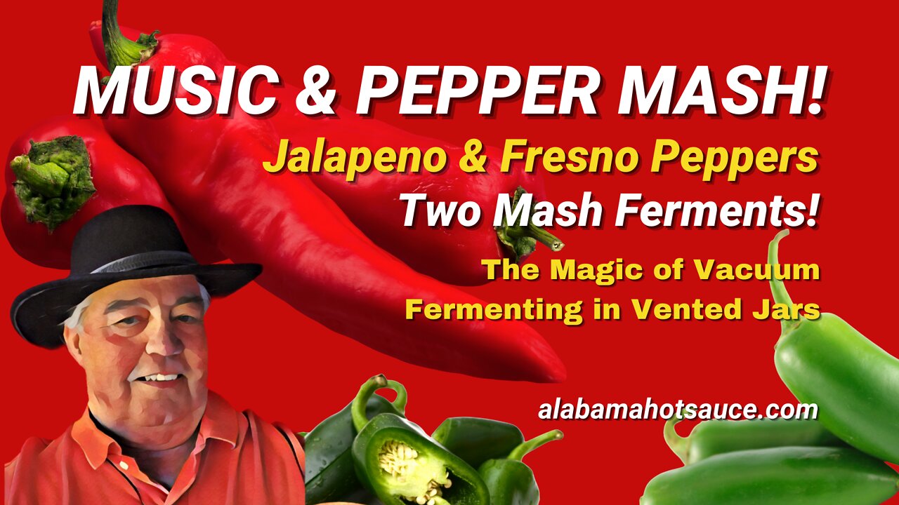 Music and Pepper Mash - Jalapeno and Fresno Pepper Mash #alabamahotsauce #fermentinghotpeppers