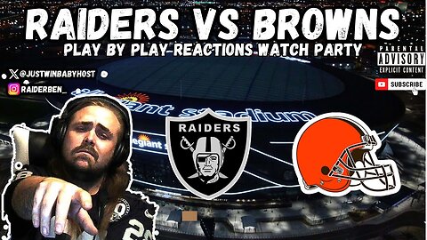 Raiders Vs Browns Play By Play || Watch Party + Reactions