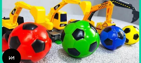 Color For Children Learn with tayo toy excavator Truck