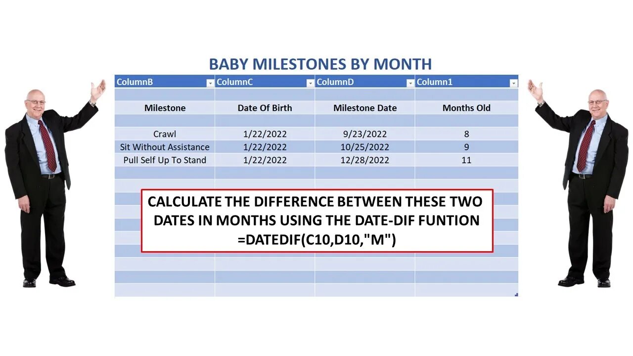 Find The Difference Between Two Dates In Months With Excel 365