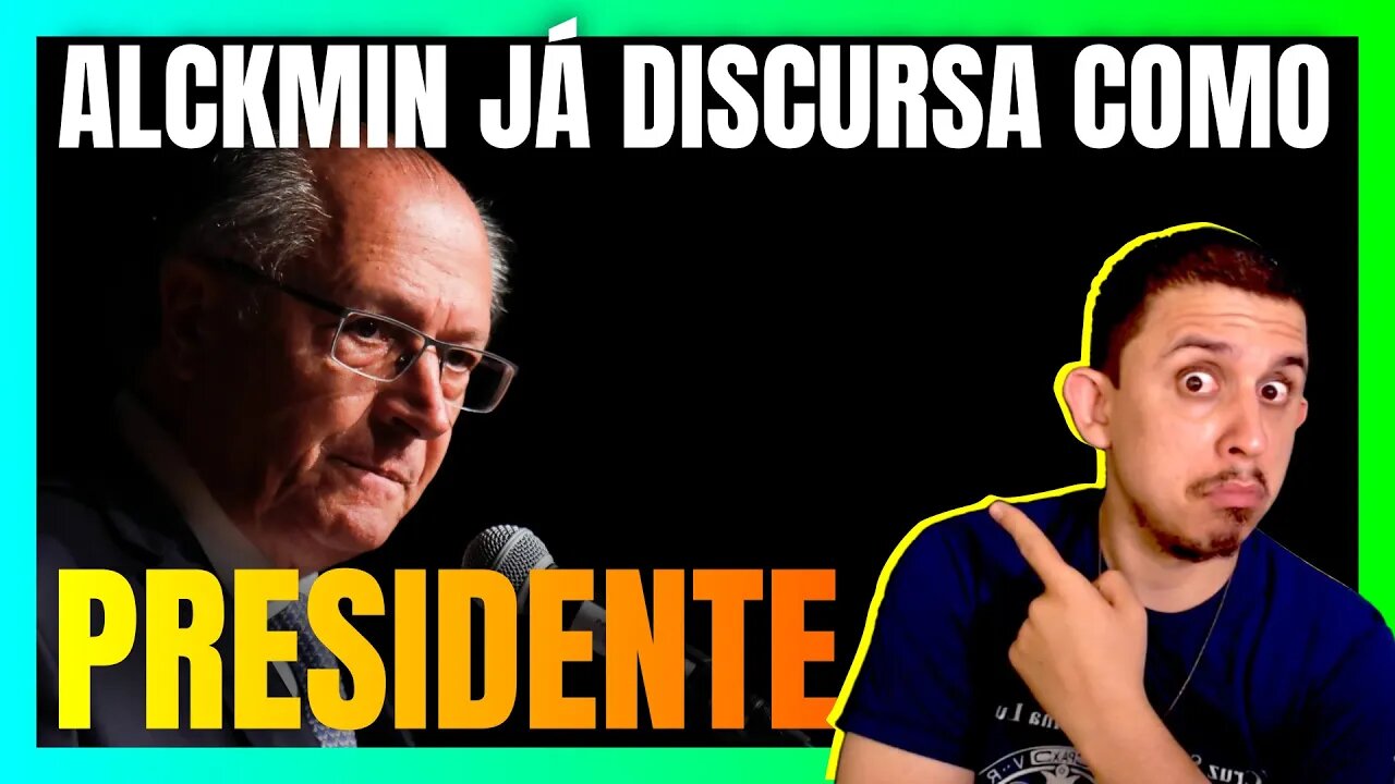 ALCKMIN já discursa como SUCESSOR DO LULA e sinaliza moderação para o MERCADO