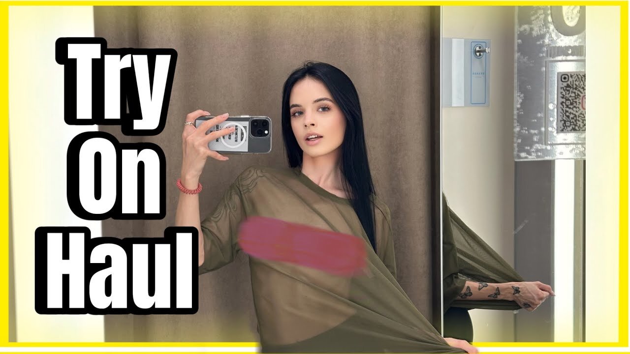 [4K] Transparent Outfits In Dressing Room | TRY ON HAUL shopping with Karina New clothes