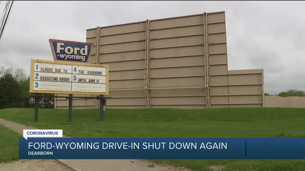 Ford Wyoming drive-in shut down again