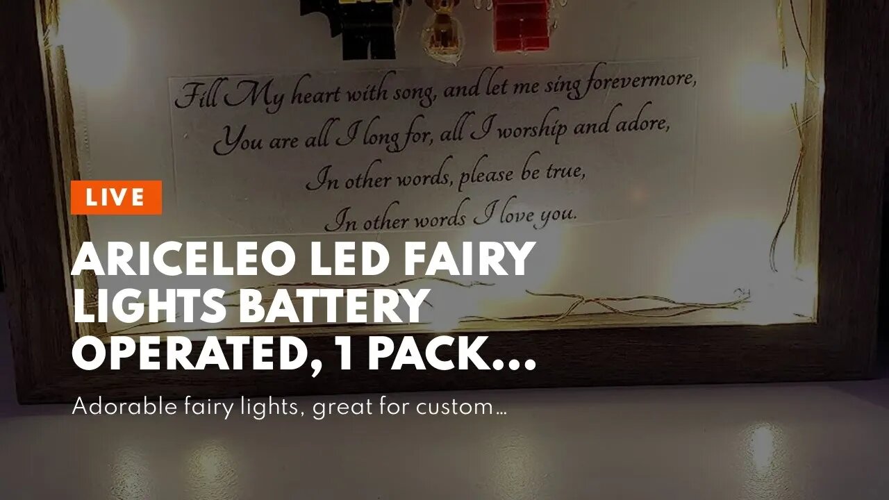 Ariceleo Led Fairy Lights Battery Operated, 1 Pack Mini Battery Powered Copper Wire Starry Fair...