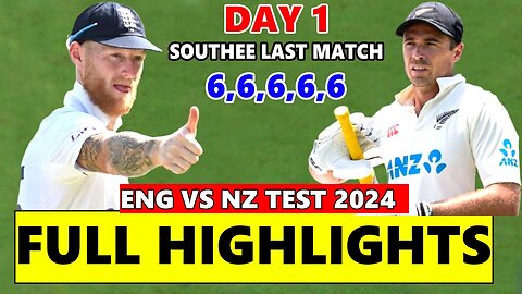 New Zealand vs England 3rd Test Day 1 2024 Highlights