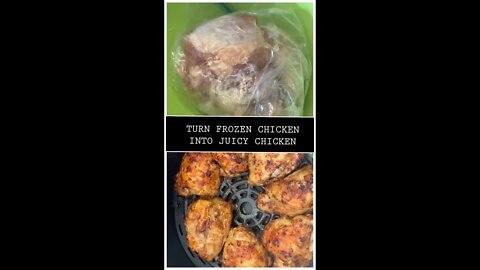 How To Cook A Brick Of Frozen Chicken In Your Air Fryer!