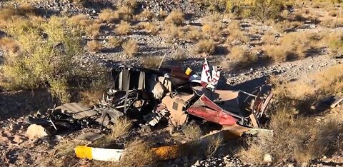 Helicopter crash scene at Red Rock Canyon remains under investigation