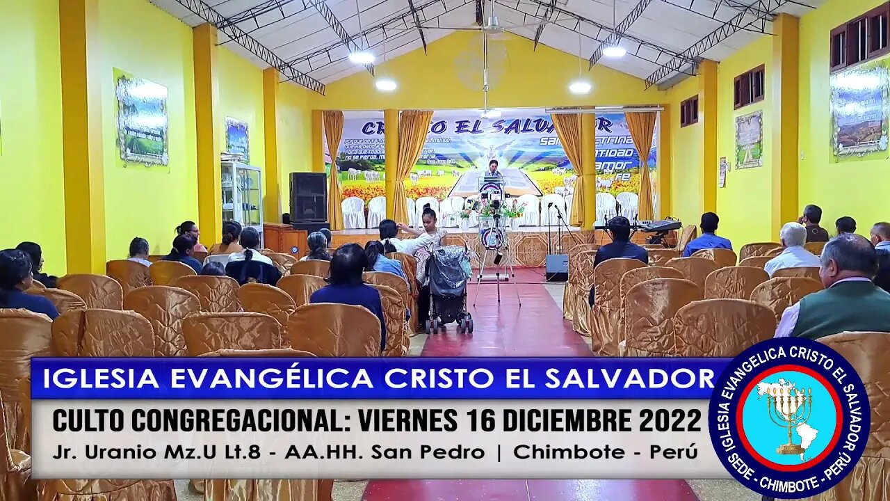 CULTO CONGREGACIONAL: VIERNES 16 DICIEMBRE 2022