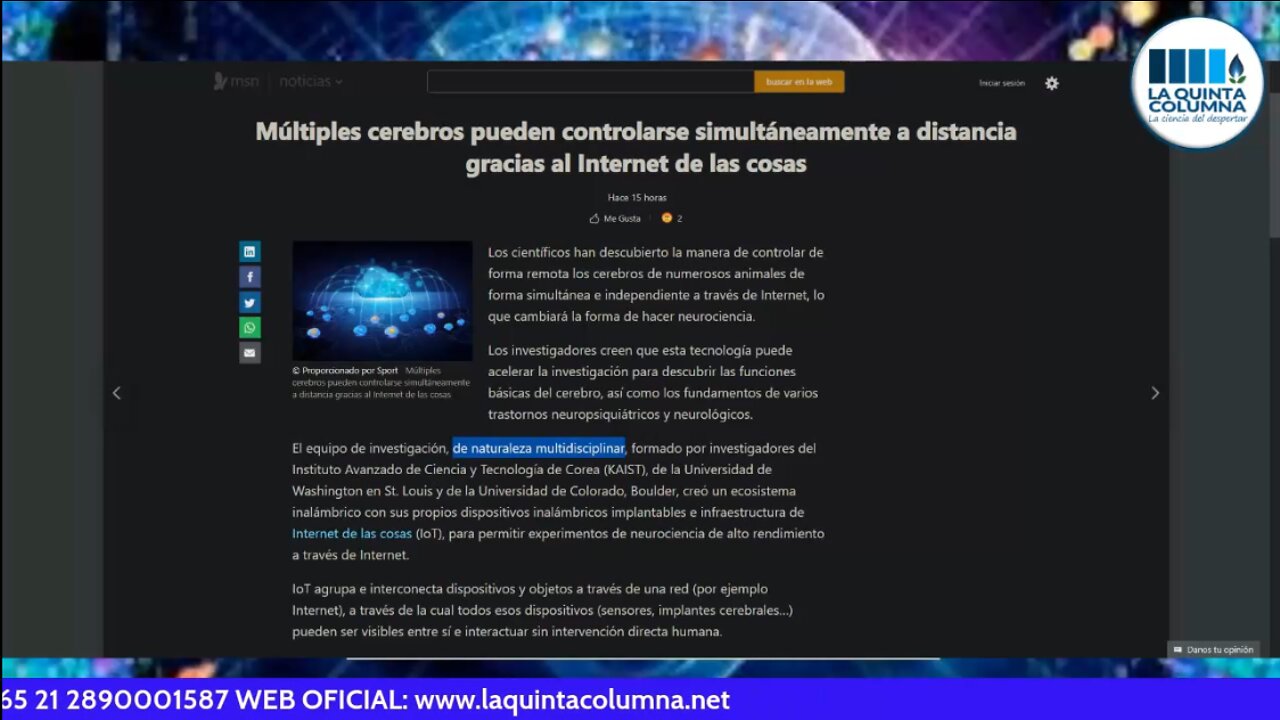 La Quinta Columna - Programa 201 - LA HUMANIDAD GANARÁ ESTA BATALLA