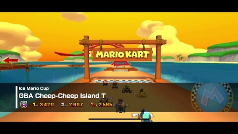 Mario Kart Tour - Cheep-Cheep Island T Horizontal Gameplay & OST