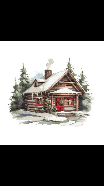 CHRISTMAS COTTAGE Cross Stitch Pattern by Welovit Cross Stitch | welovit.net | #welovit #crossstitch
