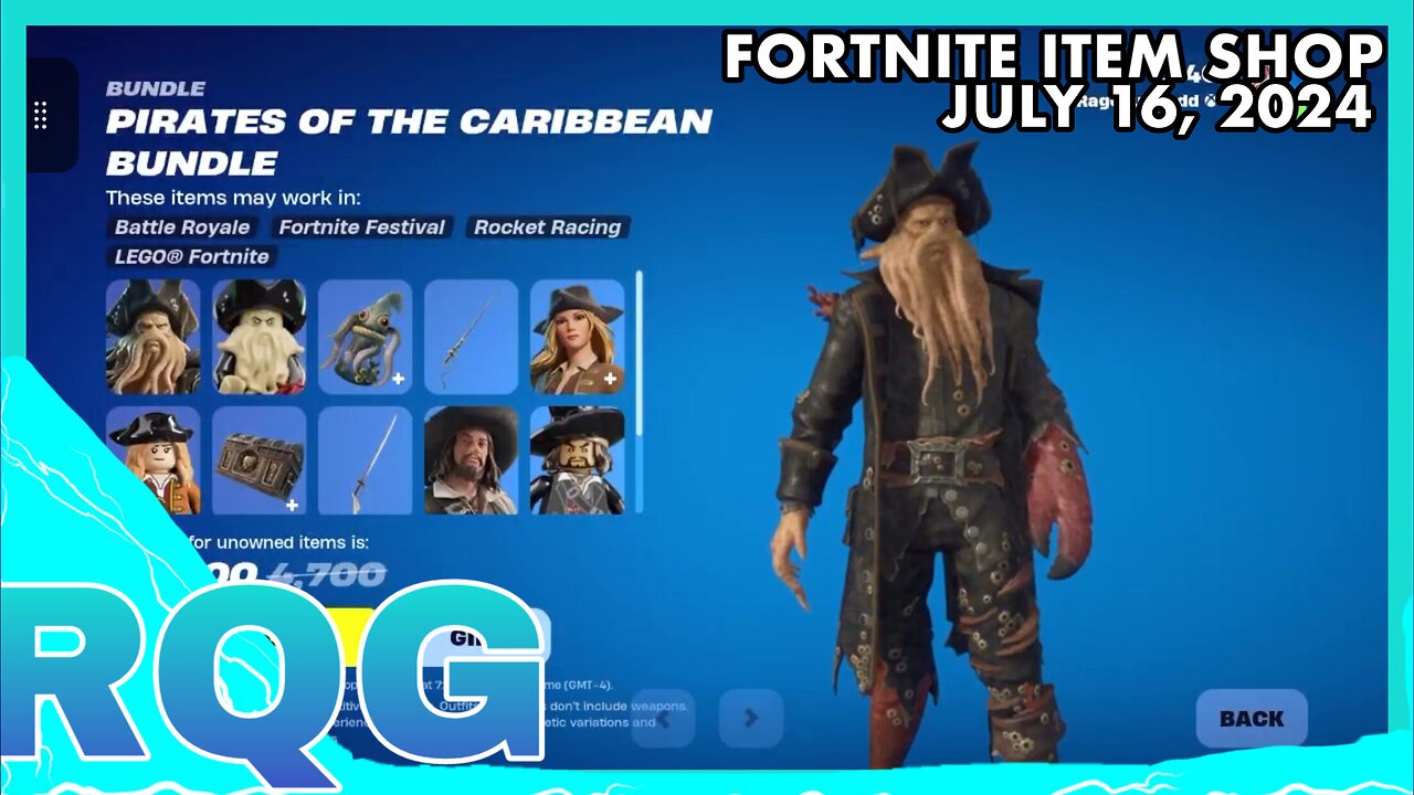 “NEW” PIRATES OF THE CARIBBEAN BUNDLE IS FINALLY HERE! FORTNITE ITEM SHOP (July 16, 2024)