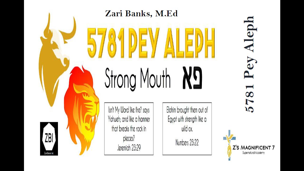 Rosh Hashana 5781 Pey Aleph (Strong Mouth) | Zari Banks, M.Ed | Sep. 29, 2020 - ZM7A