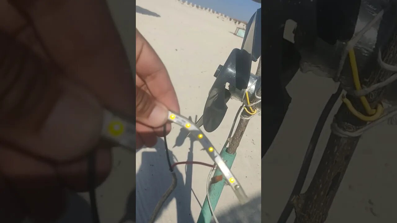 Watch Bright LED Lights in a Sunny Day Powered By The Wind