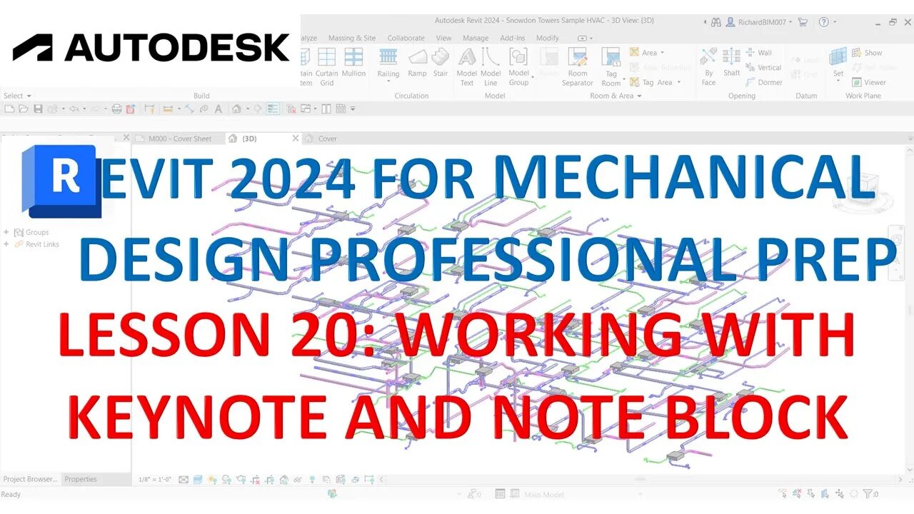 REVIT MECHANICAL DESIGN PROFESSIONAL CERTIFICATION PREP: WORKING WITH KEYNOTE AND NOTE BLOCK