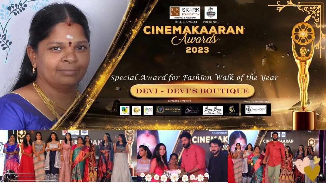 Spl Award Fashion Walk Of The Year Devi's boutique Cinemakaaran Awards| SKARK Foundations |Malik|Ep1