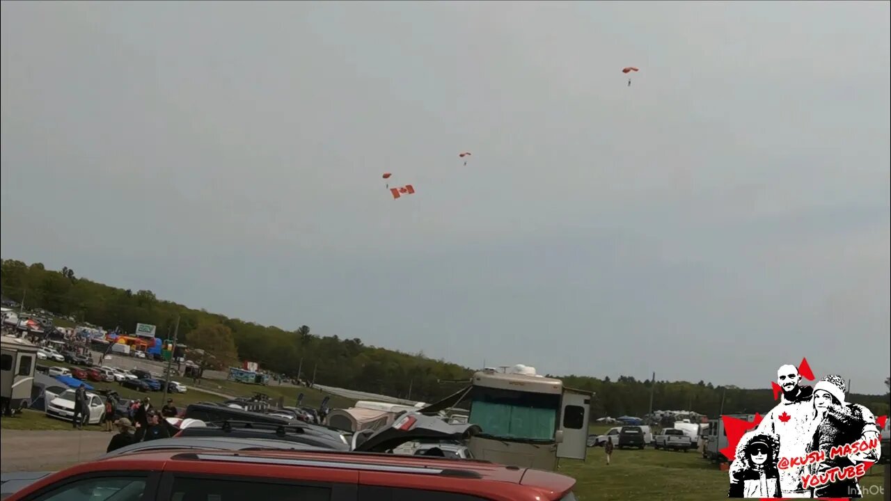 Skydivers Mosport Victory Day Weekend Canadian tire Motorsport park