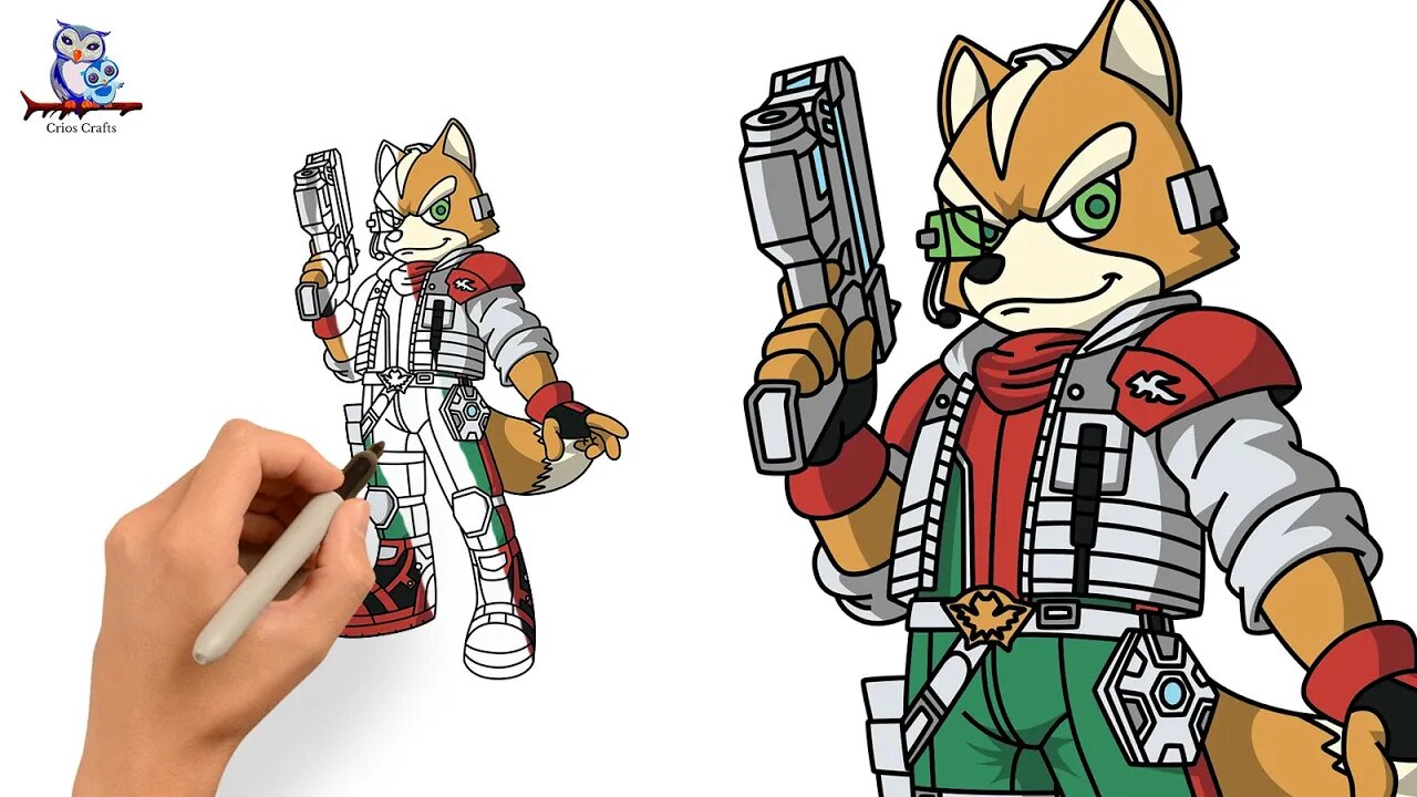 How to Draw Fox McCloud Star Fox - Step by Step