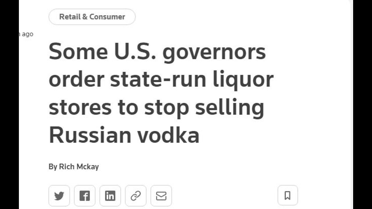 Vodka and Sports Boycotts of Russia After the Invasion of Ukraine