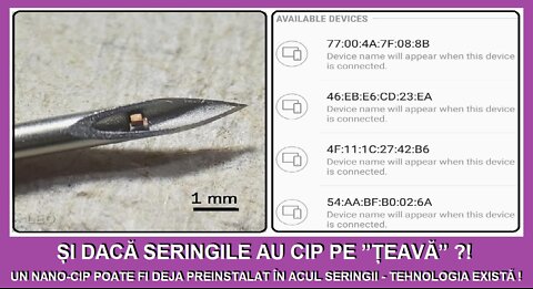 ȘI DACĂ SERINGILE AU CIP PE ”ȚEAVĂ” ?