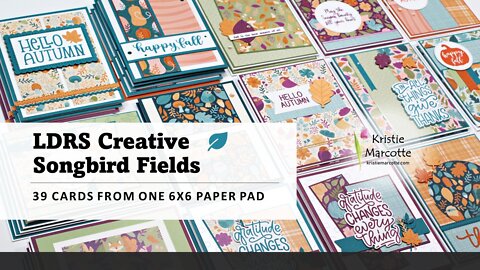 LDRS Creative | Songbird Fields | 39 cards from one 6x6 paper pad