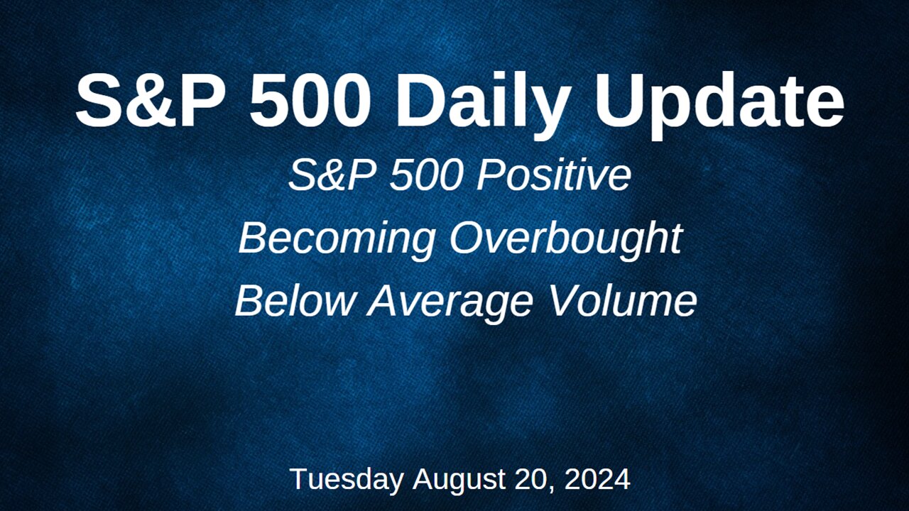 S&P 500 Daily Market Update for Tuesday August 20, 2024