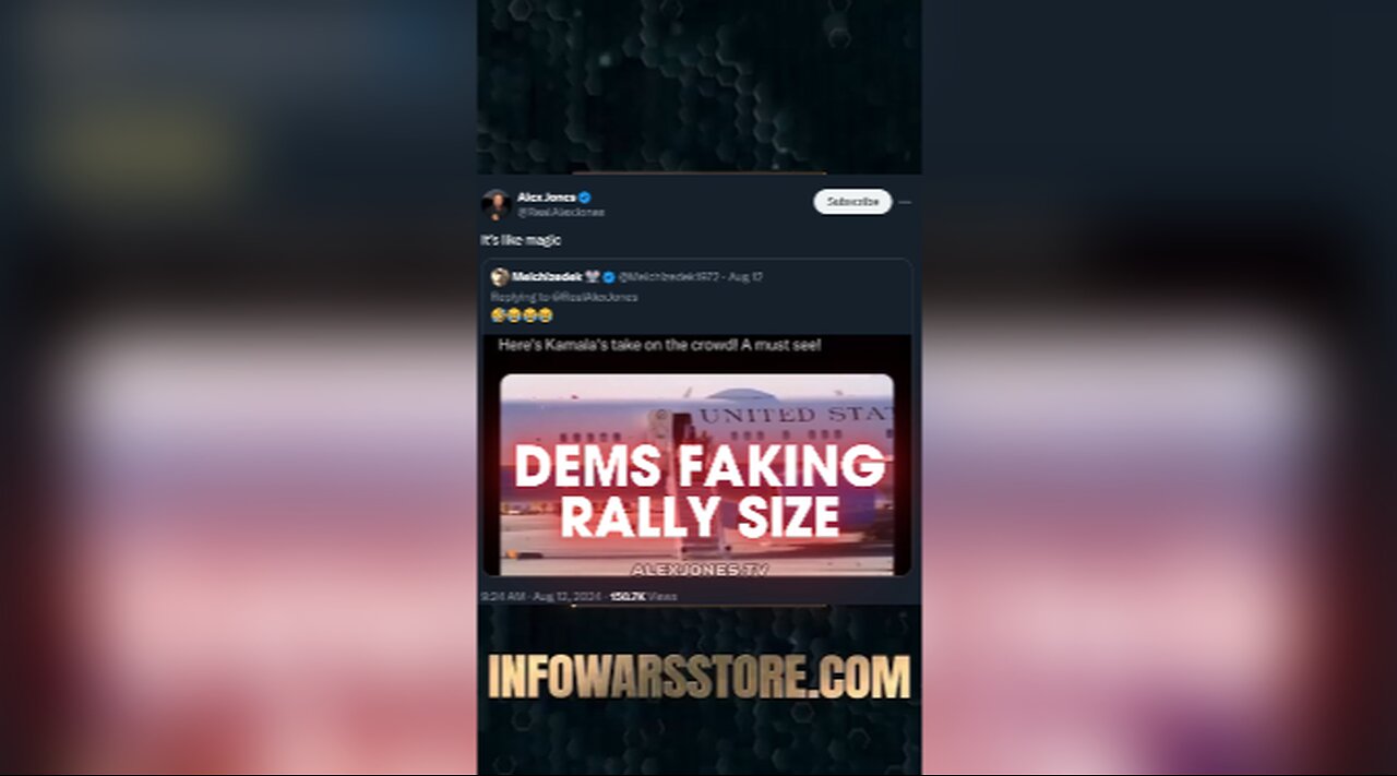 Look How Easy it is For Democrats To Fake Crowds - Alex Jones on X