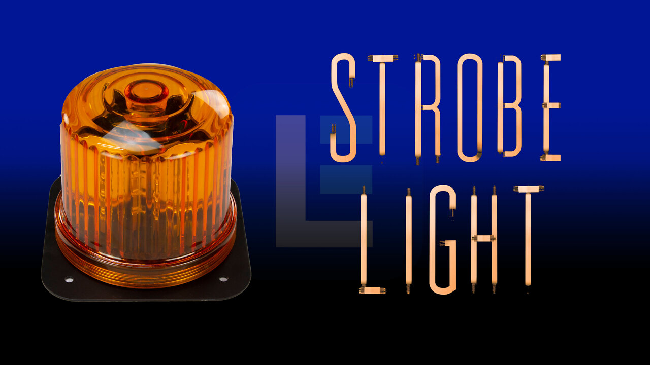 Amber LED 360 Degree Beacon - 20 LEDS - Battery Powered - 6" x 6" Steel Permanent Mounting Plate